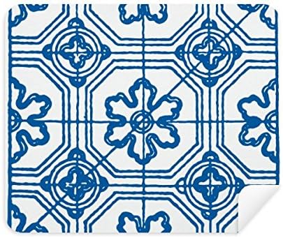 Talavera Kék Mintás Virág Ilustration tisztítókendővel Képernyő Tisztító 2db Velúr Szövet