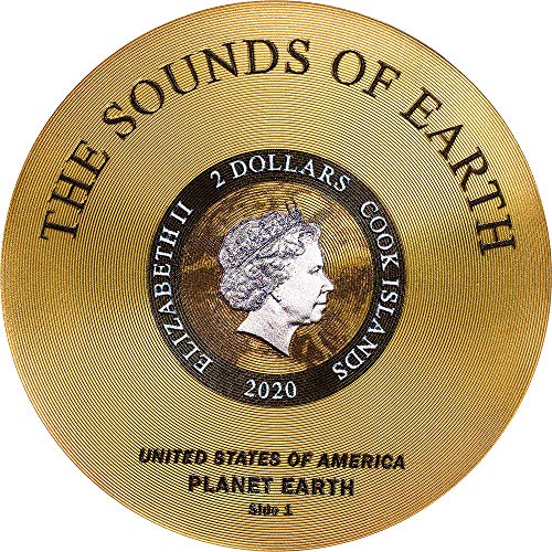 2020 DE Modern Megemlékező PowerCoin Voyager Arany Rögzíteni a Hangok A Föld Ezüst Érme 2$ Szakács-Szigetek