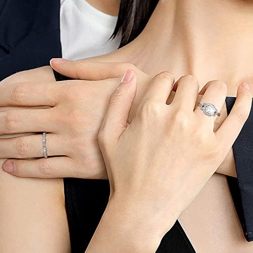 2023 Gyönyörű Gyémánt Gyűrű Szett Nők számára Eljegyzési Cirkon Gyűrű, Ékszerek, Ajándékok, 1989 Gyűrű