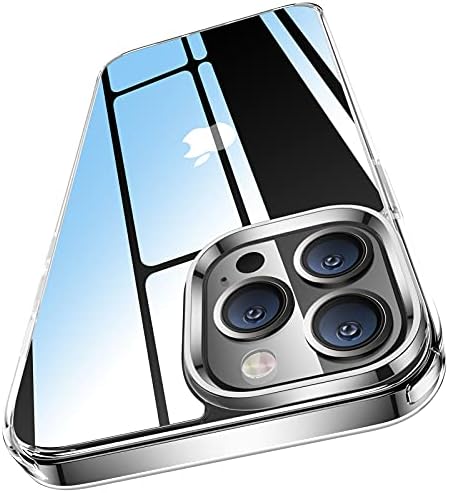Meifigno Kristálytiszta Esetben Tervezett iPhone 13 Pro Max Esetben, [Katonai szintű Védelem][Sosem Sárga]