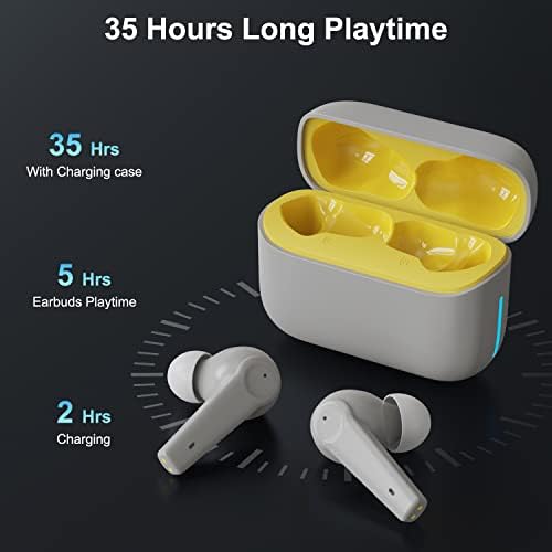 Kingstar Vezeték nélküli Fülhallgató, Android,Bluetooth 5.2 Fülhallgató Mikrofonnal Aktív zajszűrő fülhallgató
