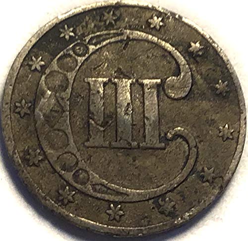 1853 P Ezüst Három 3 Cent Három-Os Eladó Nagyon Jó