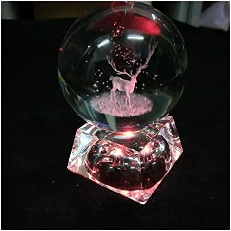 NINA TÉMÁVAL 3D kristálygömb Vésett Elk Modell Labdát Kristály Díszítéssel Kristály Gömb lakberendezés