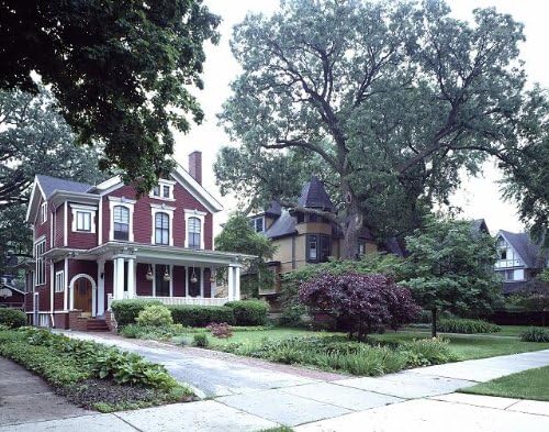 HistoricalFindings Fotó: Oak Park Szomszédságában,Kertvárosi Chicago,Illinois,IL,Házak,Carol Highsmith