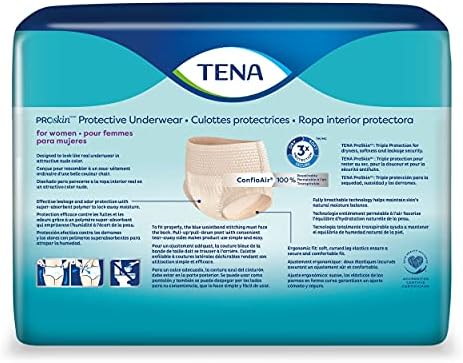 TENA ProSkin™ Védő Inkontinencia Bugyi a Nők, Mérsékelt Nedvszívó, Nagy, 72 Összesen - 4 Pack