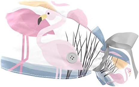 2 Db Nővér Bozót Sapkák Női Hosszú Haj, Flamingo Tó Reed Jelenet Állítható Dolgozó Kap a Gombot, majd